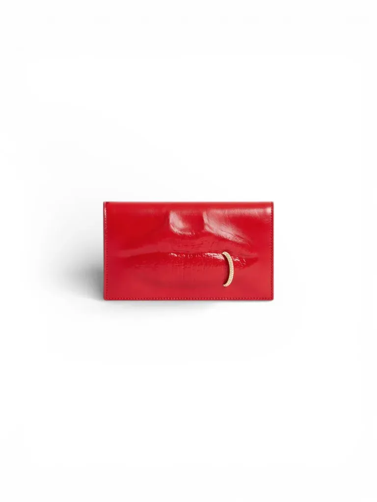 Клатч Pochette Chaine Bouche Moulee Schiaparelli Rouge - фото 1