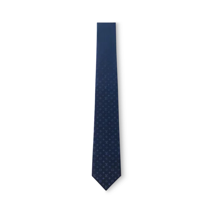 Галстук Monogram Gradient Louis Vuitton Navy Blue - фото 1