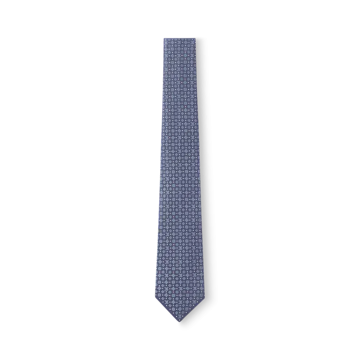 Галстук Monogram Shadow Dots Louis Vuitton Navy Blue - фото 1
