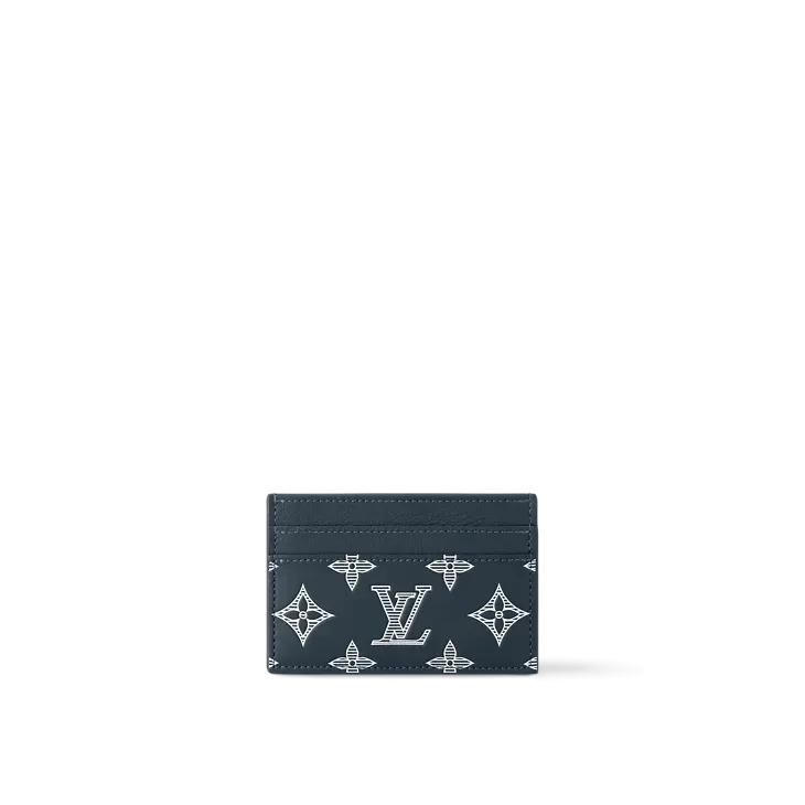 Кардхолдер Double Louis Vuitton Navy Blue - фото 1