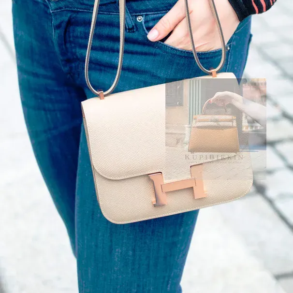 Hermes Constance 18 Bi-Color Trench Natural Sable Epsom Rose Gold Hardware - фото 1