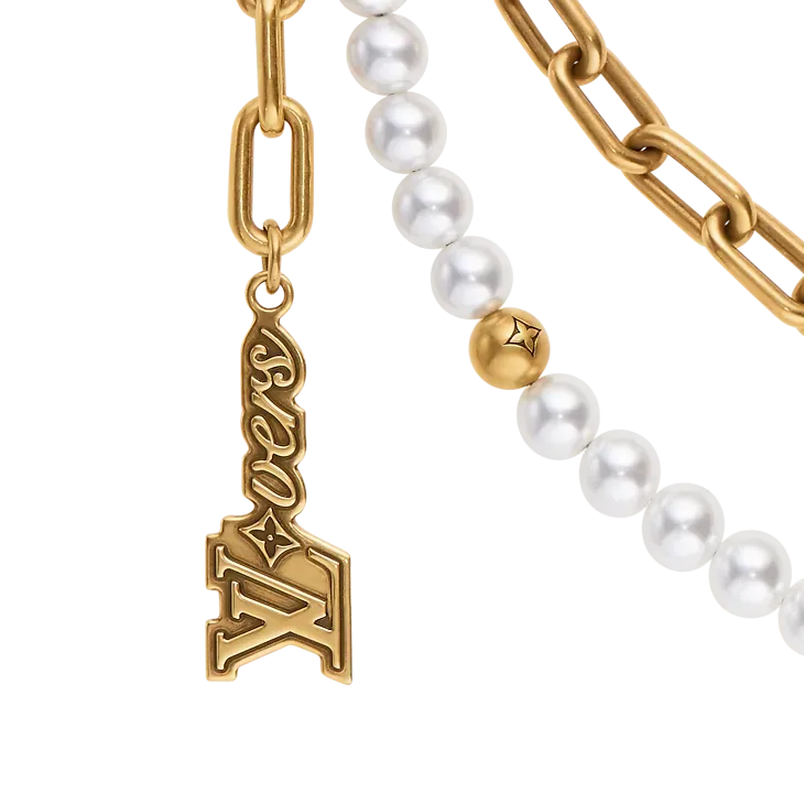 Аксессуар для сумки и брелок для ключей Chain Belt Pearls Louis Vuitton - фото 2