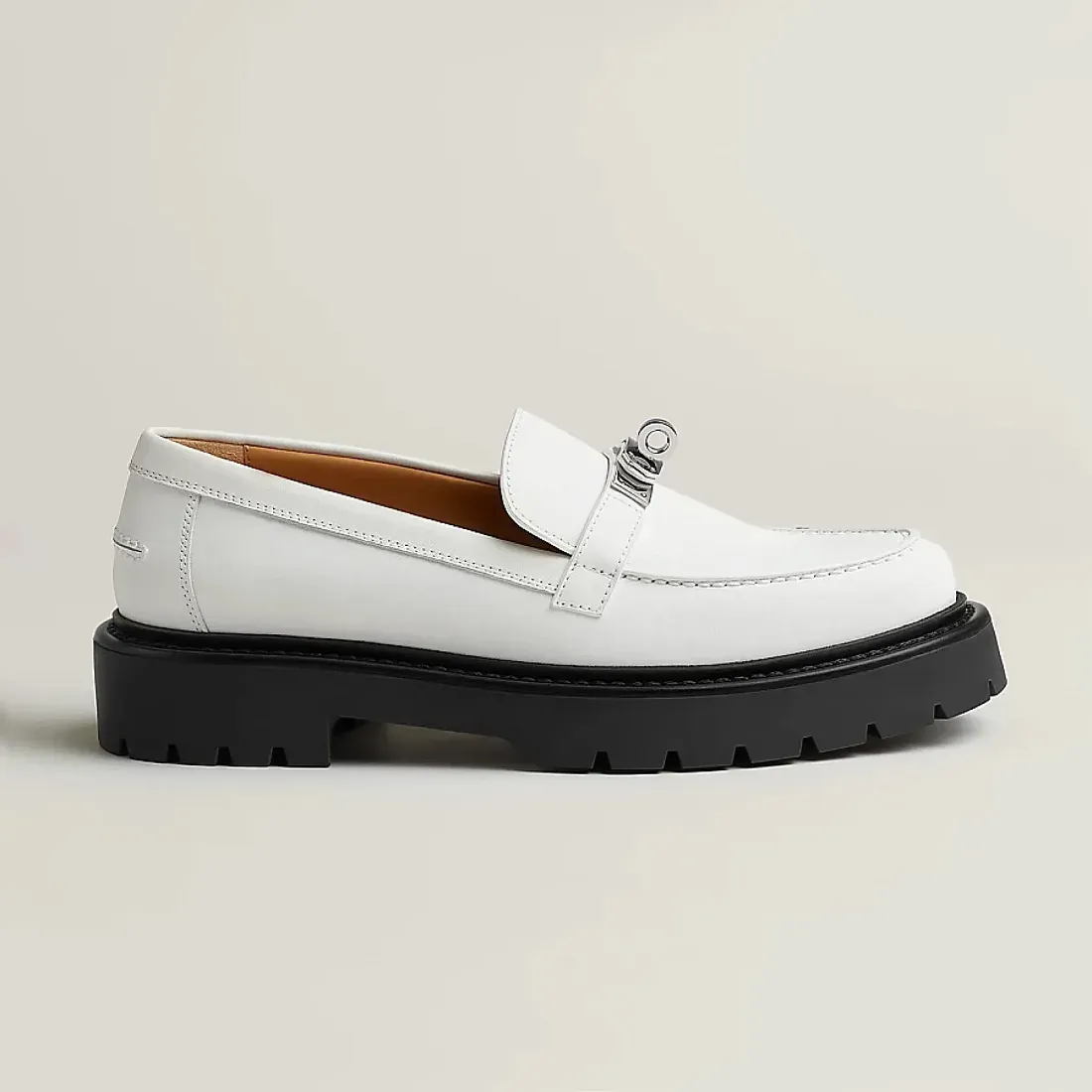 Hermès Лоферы Icone White / Silver - фото 3