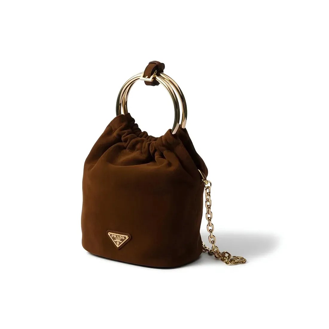 Prada Мини-сумка из замши - фото 3