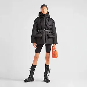 Prada Пуховая куртка с капюшоном из Re-Nylon - фото 2