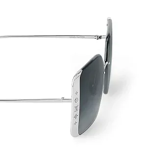 Louis Vuitton Солнцезащитные очки Moon Metal Square Silver Black - фото 4