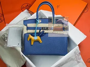 Hermès Birkin 30 Bleu Brighton Togo Palladium Hardware - фото 1