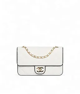 Chanel Кошелек с цепью White and Black - фото 1