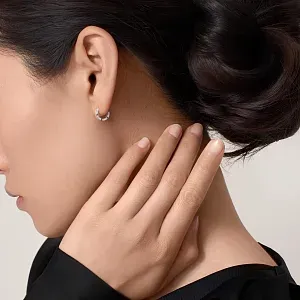 Cartier Моно-серьга Love single hoop earring, paved, - фото 2