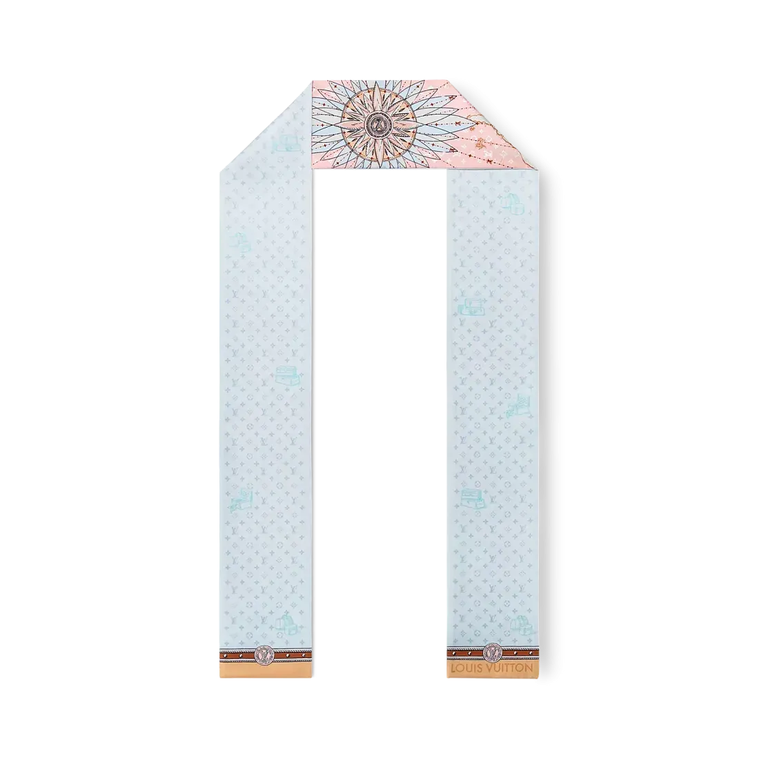 Louis Vuitton Шелковая лента Map Rose Clair - фото 3