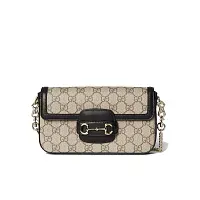 Gucci Мини-сумка Horsebit 1955 Beige / Dark Brown - фото 1