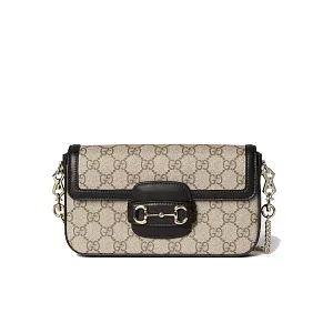 Gucci Мини-сумка Horsebit 1955 Beige / Dark Brown - фото 1