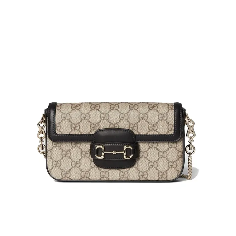 Мини-сумка Horsebit 1955 Gucci Beige / Dark Brown - фото 1