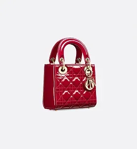 Dior Сумка Lady мини-формата Cherry Red - фото 4