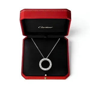 Cartier Колье Love, paved Men White Gold - фото 3