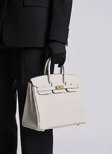 Hermès Сумка Birkin 25 Craie Togo Gold Hardware - фото 2