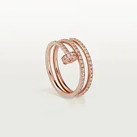 Cartier Двойное кольцо с бриллиантовым паве Juste Un Clou Rose Gold - фото 1