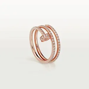 Cartier Двойное кольцо с бриллиантовым паве Juste Un Clou Rose Gold - фото 1