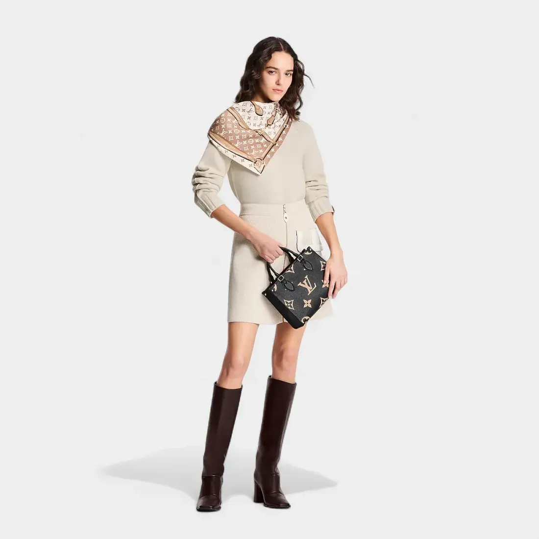 Louis Vuitton Сумка Cabas Onthego PM Black/ Beige - фото 2