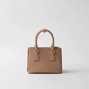Prada Мини-сумка Galleria из сафьяновой кожи Powder Pink - фото 3