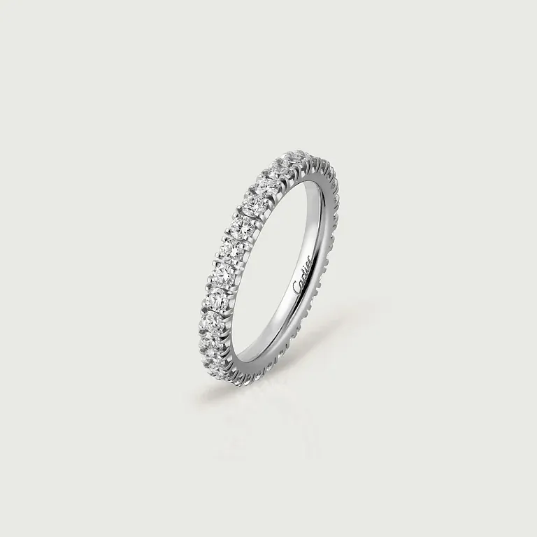 Обручальное кольцо с бриллиантовым паве Etincelle de Cartier Men 2,6 мм Platinum - фото 1