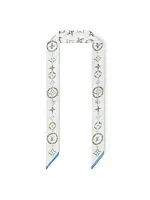 Louis Vuitton Шелковая лента Monogram Flowers BB Blue - фото 1