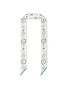 Louis Vuitton Шелковая лента Monogram Flowers BB Blue - фото 1