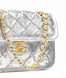 Chanel Мини-сумка Flap Silver - фото 4