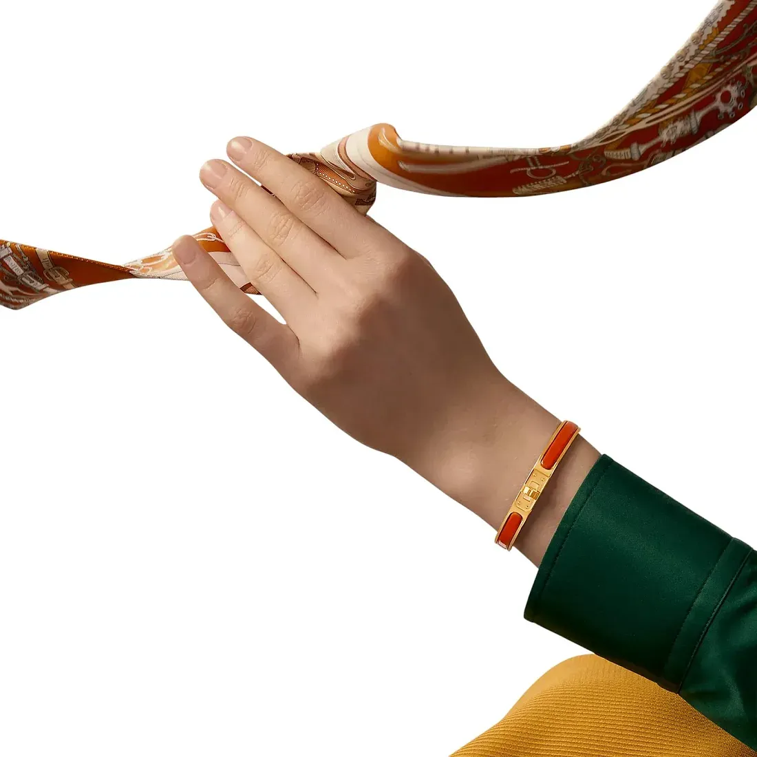 Hermès Браслет Mini Clic Kelly Orange Fruite - фото 2