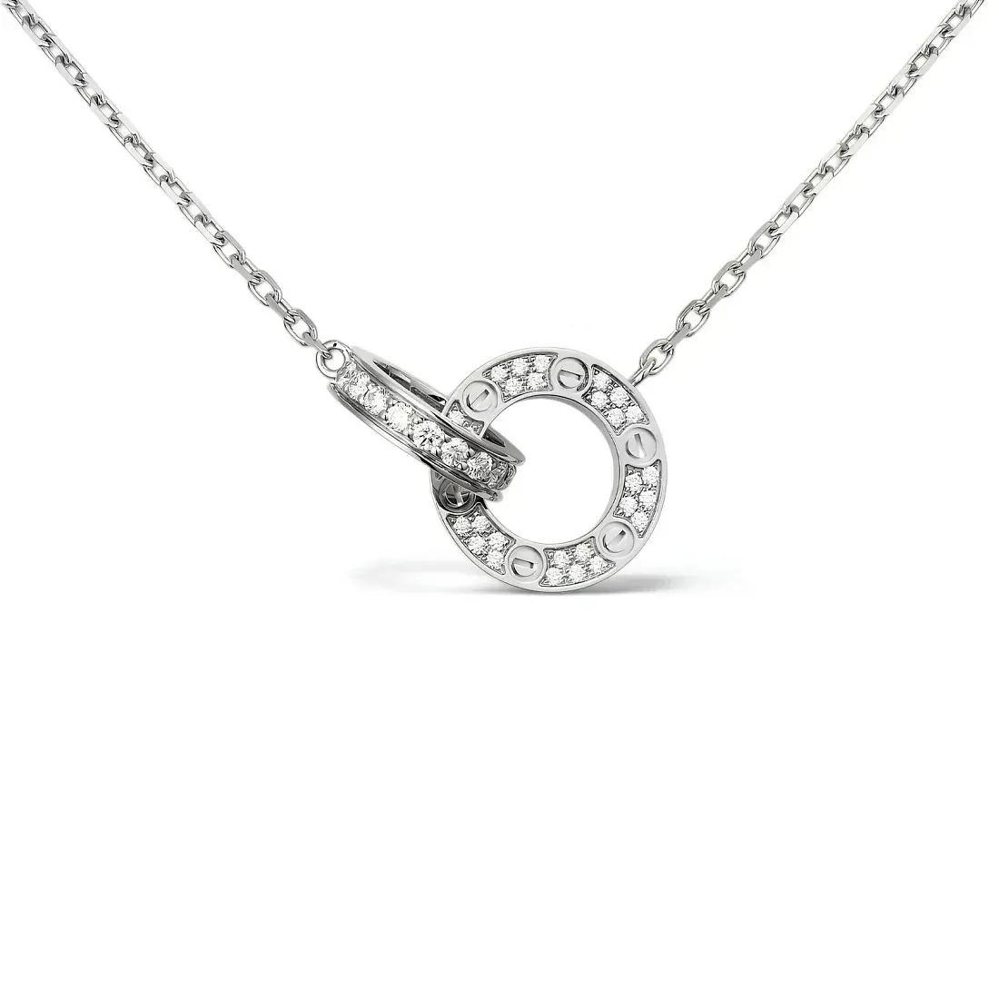 Cartier Кулон Love, paved Men White Gold - фото 3