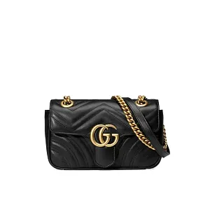 Gucci Мини-сумка на плечо GG Marmont Black - фото 3
