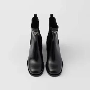 Prada Ботинки из матовой кожи - фото 4