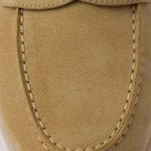 Prada Мокасины из замши теленка и овчины Ecru - фото 7