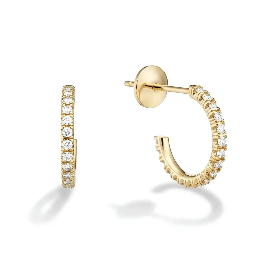 Cartier Серьги Etincelle de hoop earrings, small model, paved - фото 3