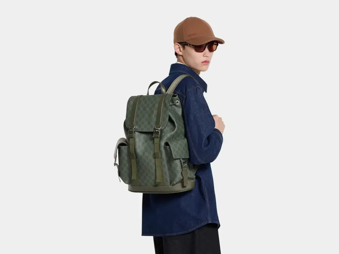Gucci Большой рюкзак Dark Green - фото 2