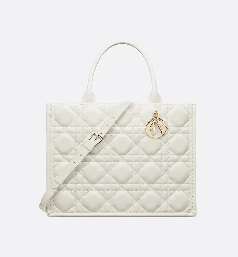 Сумка Book Tote calfskin среднего формата Dior Latte - фото 1