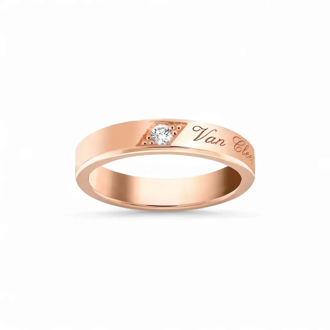 Van Cleef & Arpels Обручальное кольцо Toujours Signature Etoiles Men 4 мм Rose Gold - фото 3