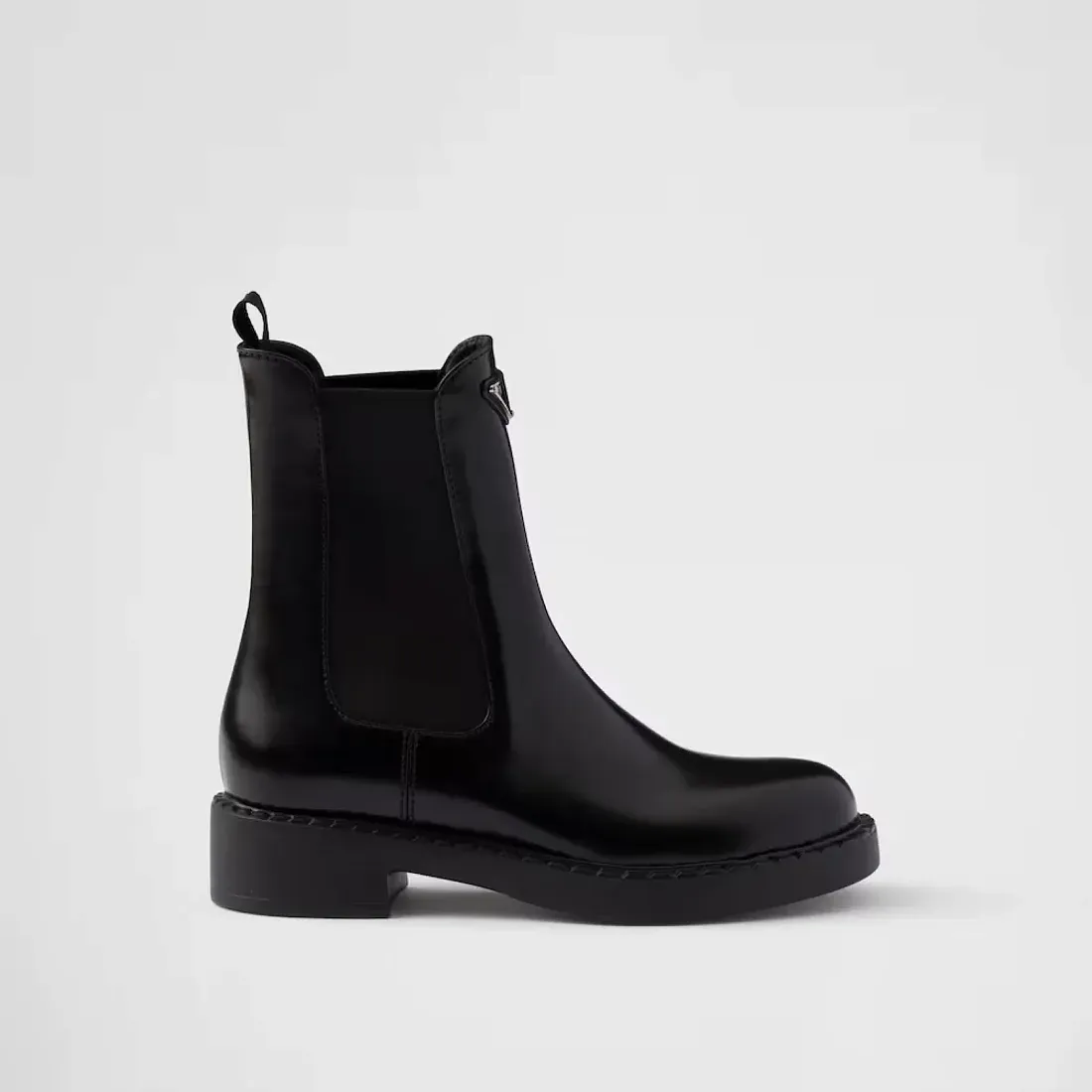 Prada Ботинки челси из полированной телячьей кожи - фото 3
