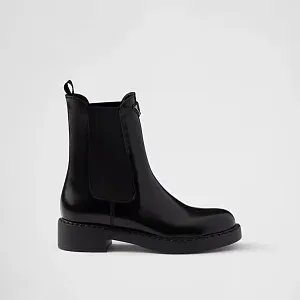 Prada Ботинки челси из полированной телячьей кожи - фото 3