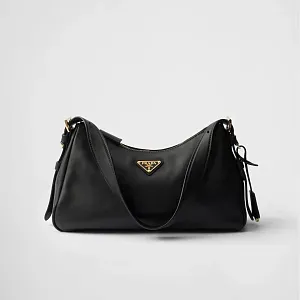 Prada Сумка на плечо Aimee Medium из кожи Black - фото 1