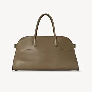 The Row Сумка EW Margaux из кожи French Beige - фото 7