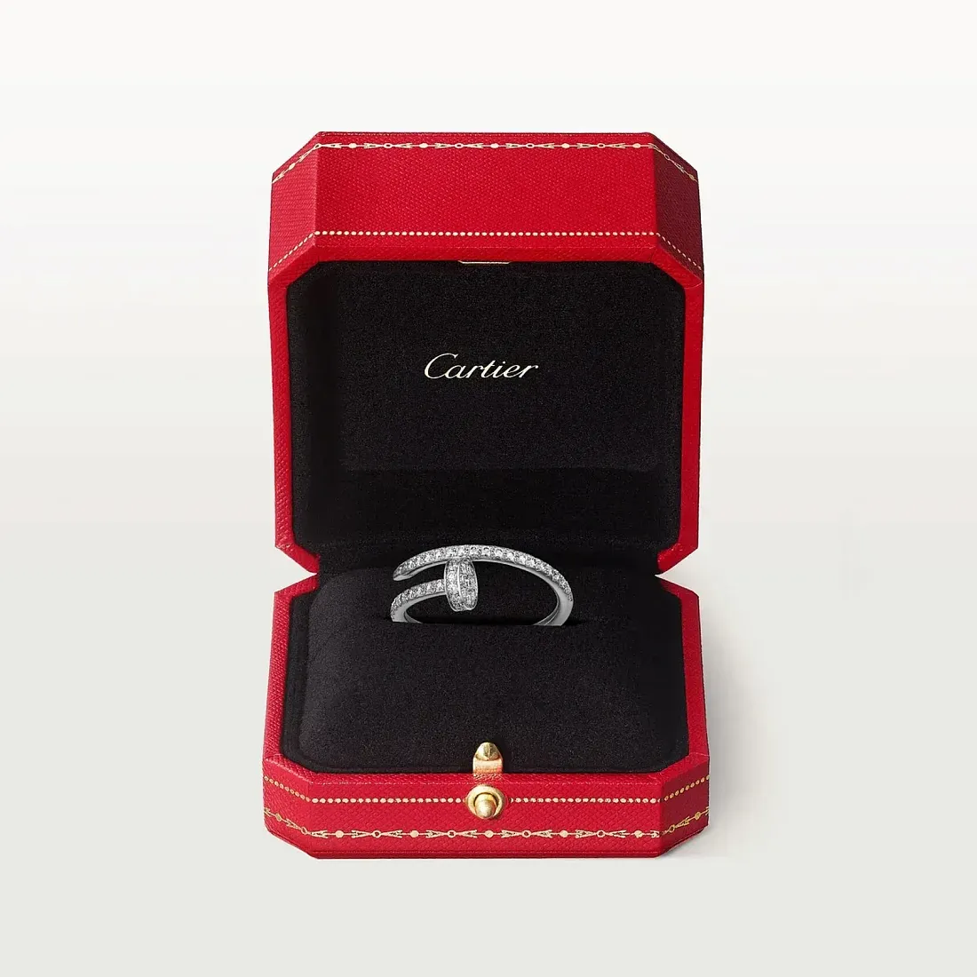 Cartier Кольцо Juste Un Clou маленькая модель с бриллиантовым паве White Gold - фото 5