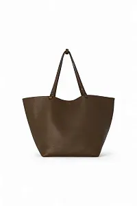 The Row Сумка XL Park Tote Dark Olive из кожи - фото 1