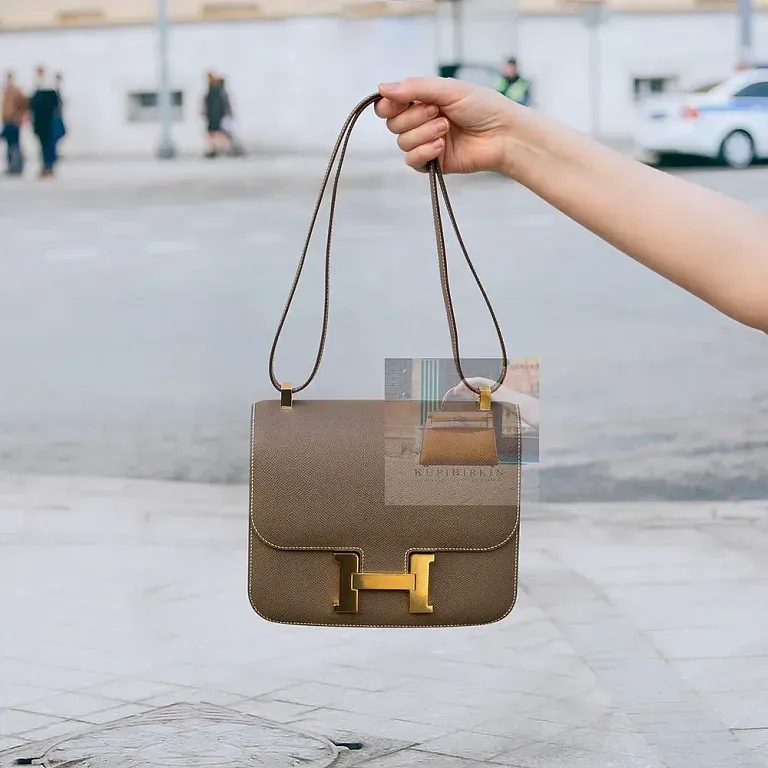 Hermes Constance 24 Etoupe Epsom Gold Hardware - фото 1