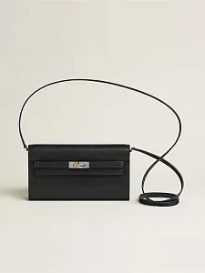 Hermès Кошелек Electrum Kelly To Go Noir Chamkila Palladium Hardware - фото 1