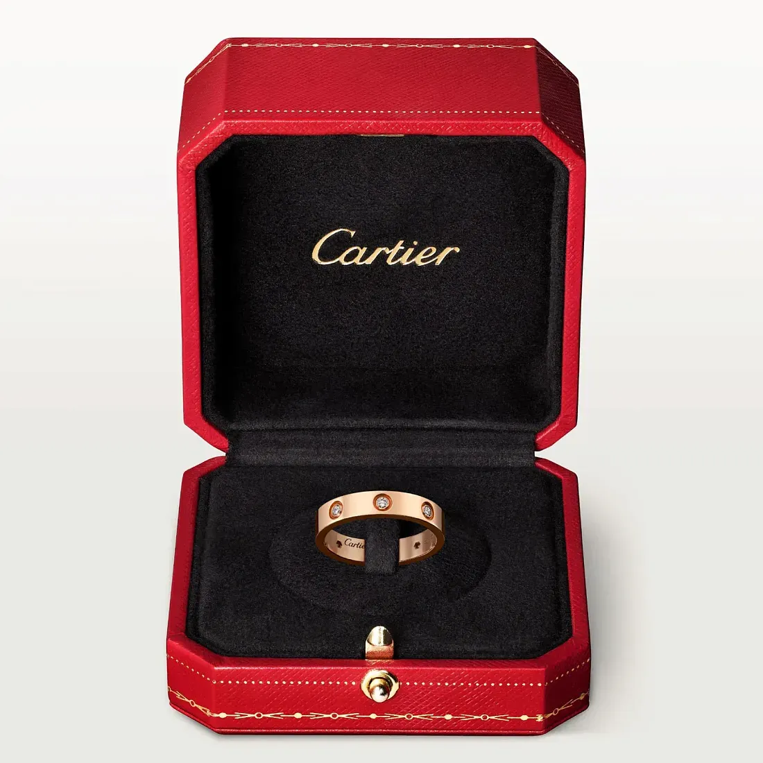 Cartier Обручальное кольцо Love 8 бриллиантов Men Rose Gold - фото 5