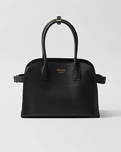 Prada Кожаная сумка-тоут среднего размера Caramel - фото 1