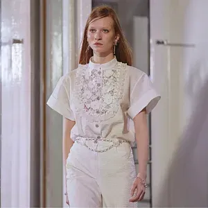 Chanel Блуза с коротким рукавом из хлопка - фото 2