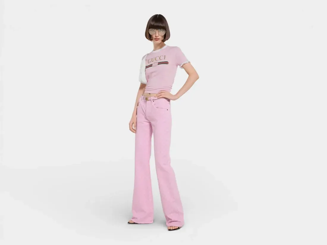 Gucci Футболка La Famiglia Light Pink - фото 2