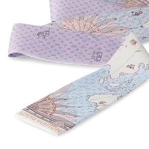 Louis Vuitton Шелковая лента Map Lilas - фото 2